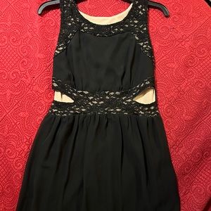 Large lace black dress